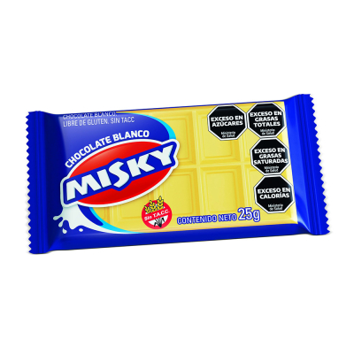 Choc.misky Celofan Blanco.x25G