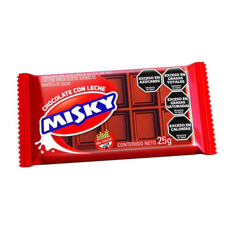Choc.misky Celofan Leche..x25G
