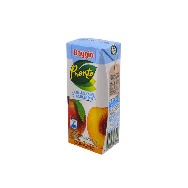 Jugo Baggio S/A Durazno.x200Ml