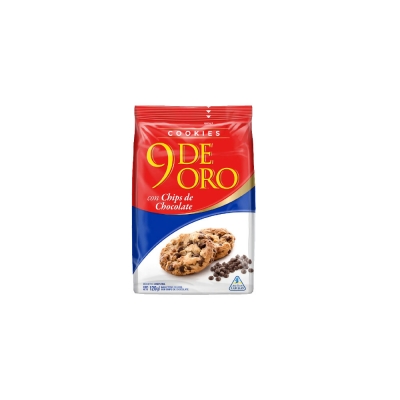 9 De Oro Cookies C/chips Choc.bcox120g